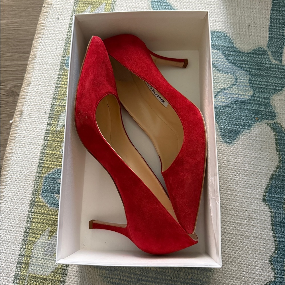 Manolo Blahnik Vibrant Red Heels